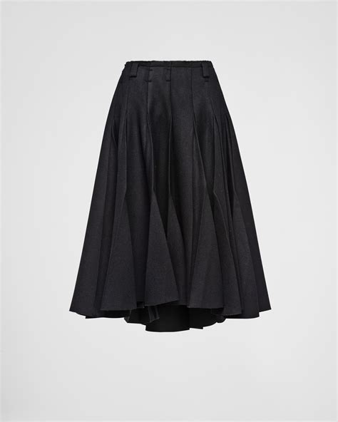 lipstick skirt prada|Prada black pleated skirt.